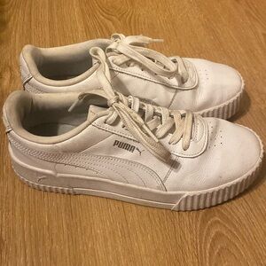 White Leather Puma Sneakers